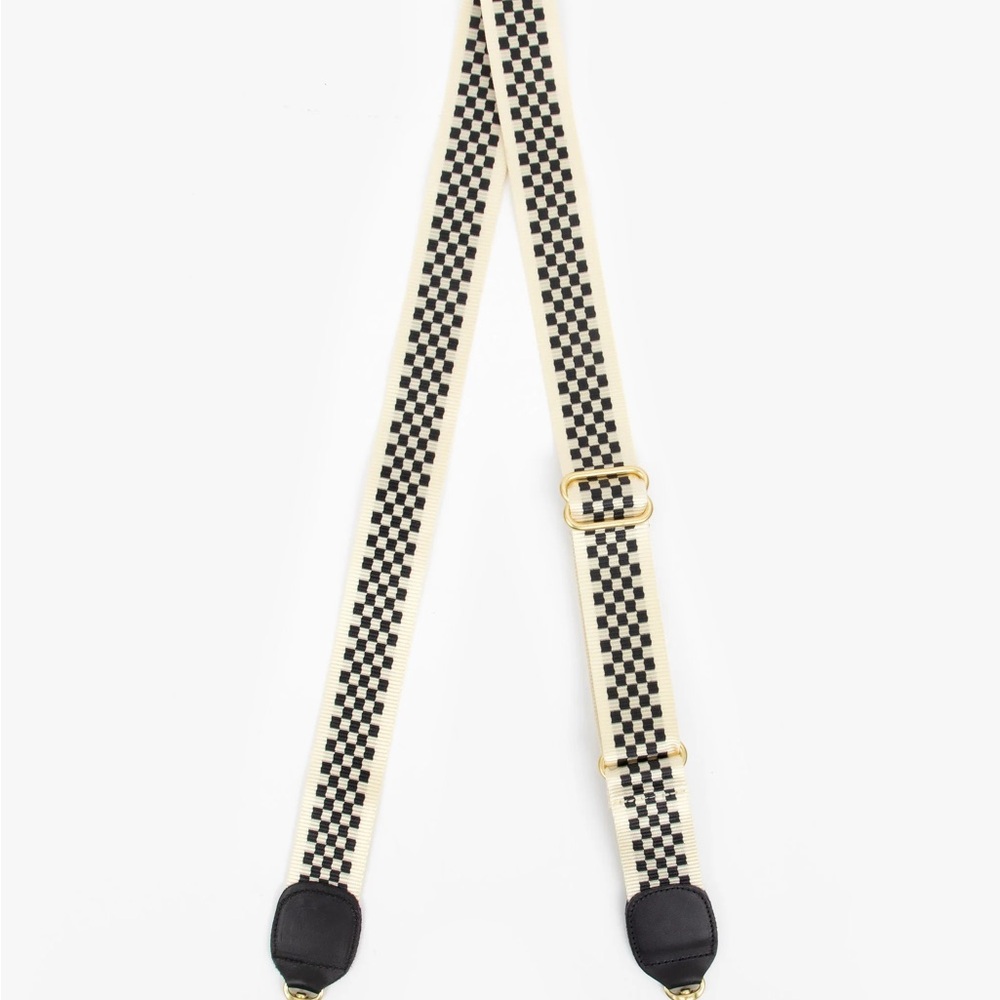 COPY - Clare V Black and White Bag Strap Accessory